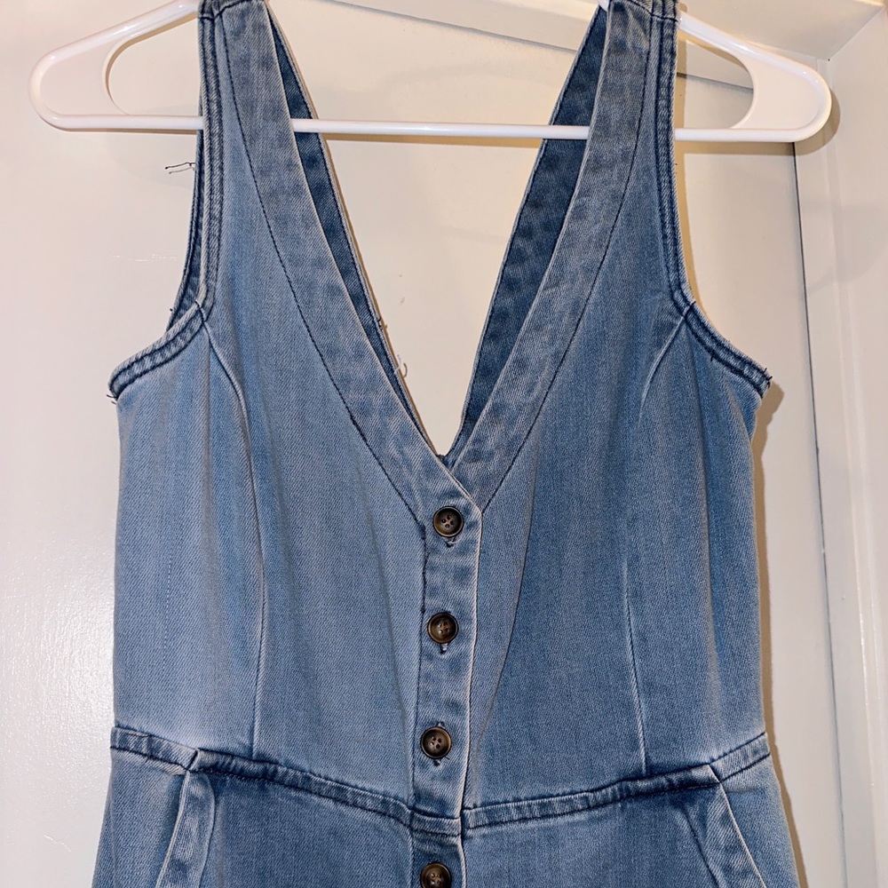 Tractr Denim Jumpsuit